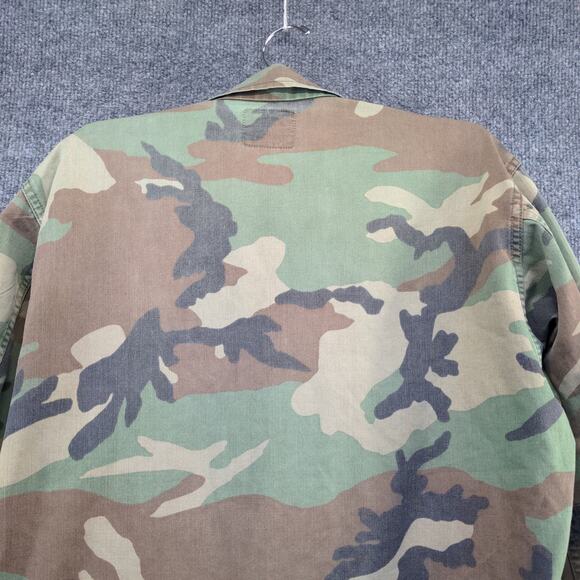 U.S. Army Woodland Camouflage Pattern Combat Coat Size M-Long Cotton Nylon Blend - Picture 11 of 16